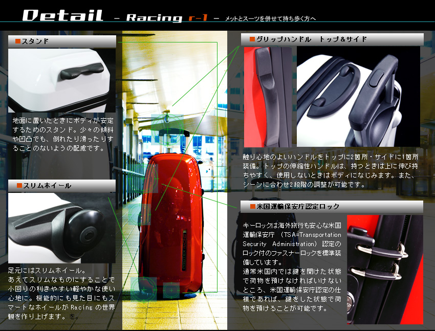 ���[�V���O�p�L�����[�o�b�ORacing r-1